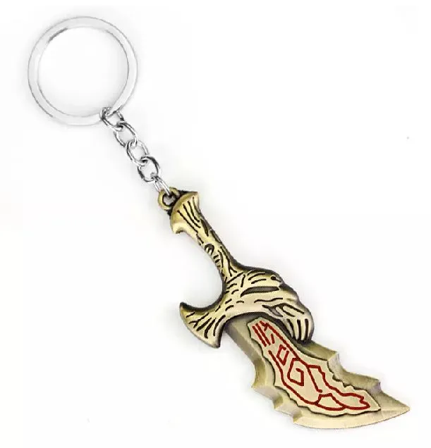 Earrings alice AZ156 Gold Red Etched Sword Dagger Keychain