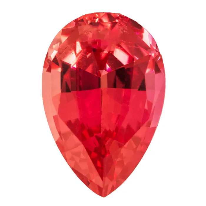 Earrings Chatham Pear Chatham LabGrown Padparadscha Sapphire Gems