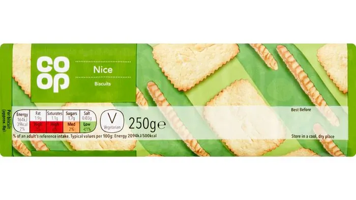 Earrings Co Op Nice Biscuits 250g Ramsden International