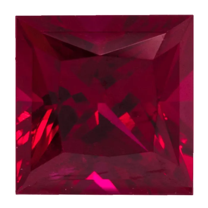 Earrings FAB LabGrown Princess Ruby Stone Size Fire Brilliance 