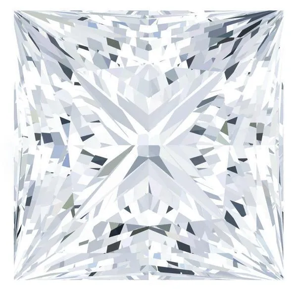 Earrings Fire Brilliance FAB Moissanite Princess Cut