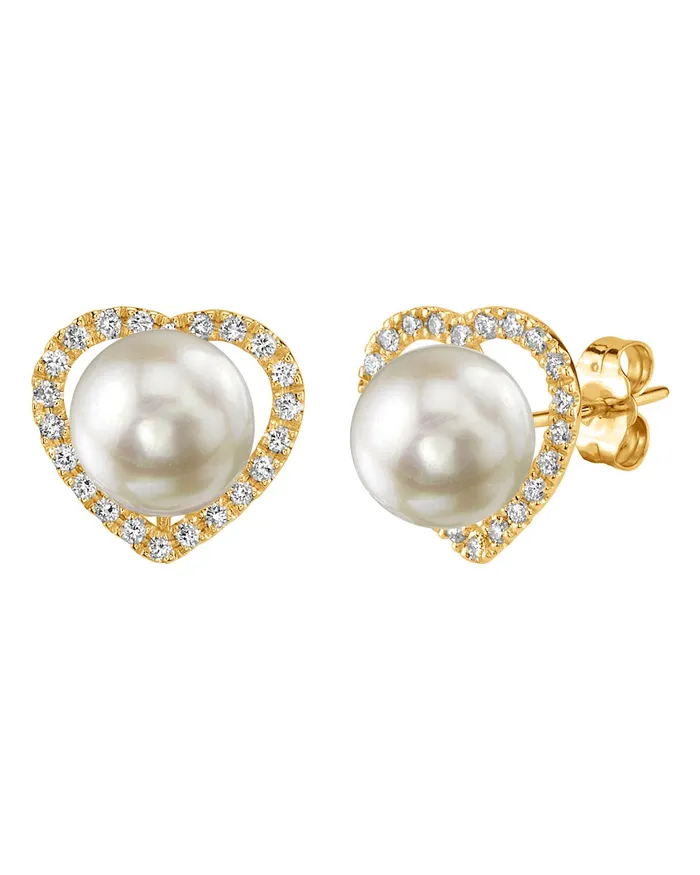 Earrings Freshwater Pearl Diamond Amour Earrings spt