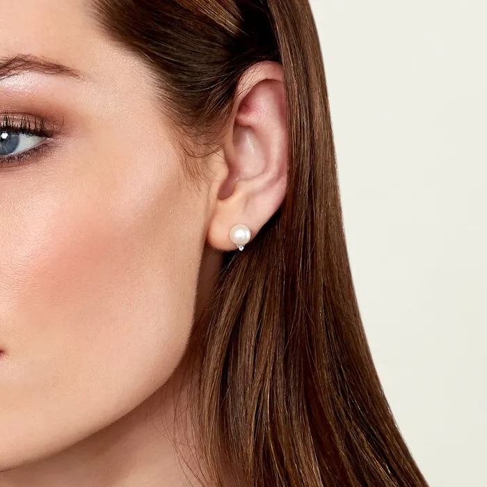 Earrings Freshwater Pearl Diamond Sasha Earrings spt