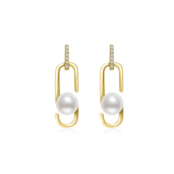 Earrings Freshwater Pearl Earrings WE00695 CONNECT Pearly Lustre