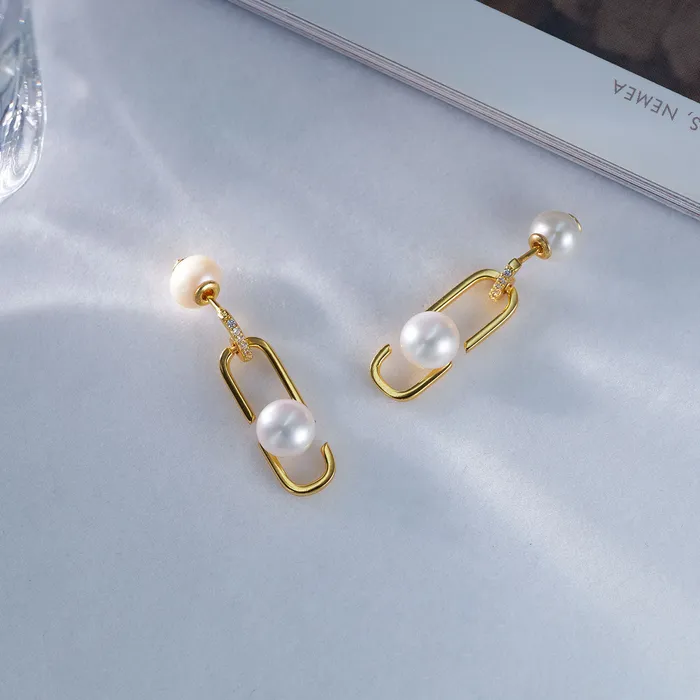 Earrings Freshwater Pearl Earrings WE00695 CONNECT Pearly Lustre