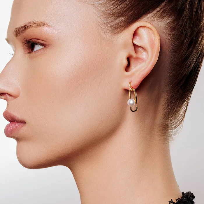 Earrings Freshwater Pearl Earrings WE00695 CONNECT Pearly Lustre