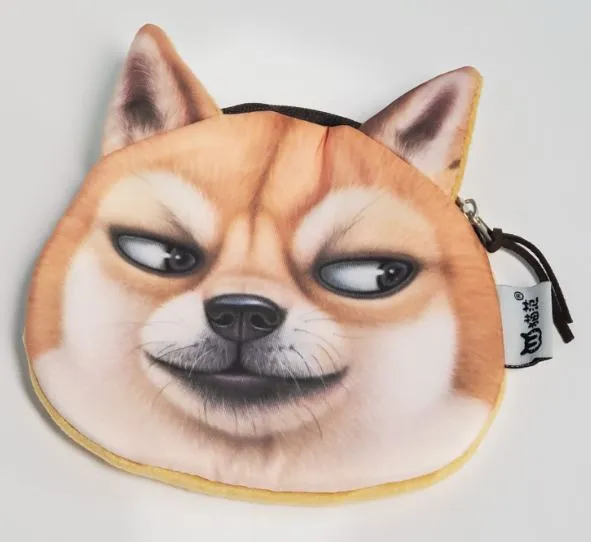 Earrings G79 Cute Brown Dog Zipper Bag POLLY