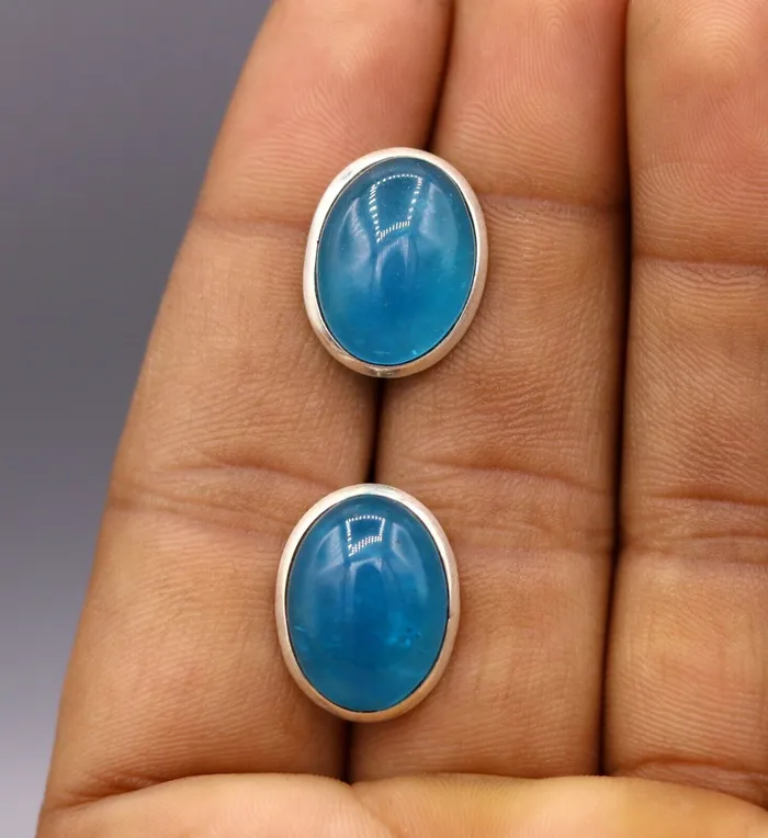 Earrings Genuine solid 925 silver handmade stud earrings dangling gifting jewelry s179 TRIBAL ORNAMENTS