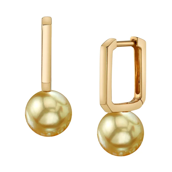 Earrings Golden Pearl Huggie Susie Earrings spt