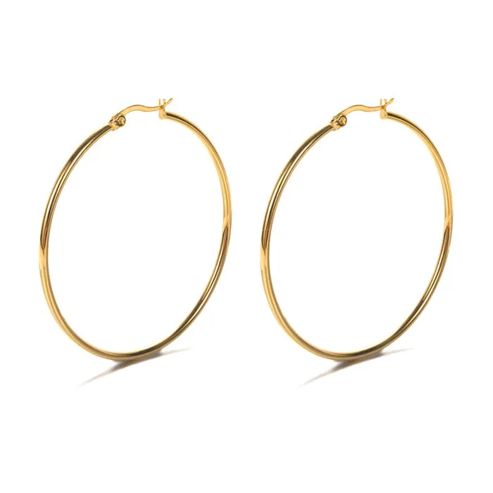 Earrings Jewelvers 18K GoldFilled 70mm Large Hoop Earrings
