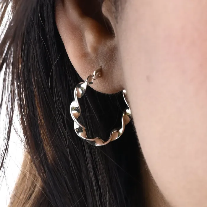 Earrings Jewelvers 925 Sterling Silver Twisted Chunky Hoop Earrings