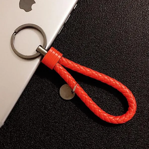 Earrings K33 Red Leather Keychain 01