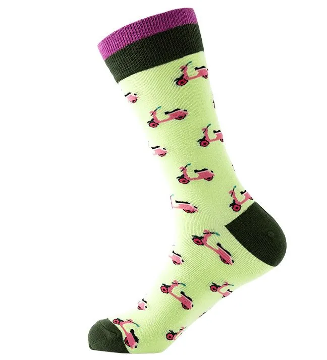 Earrings POLLY SF765 Mint Green Pink Scooter Socks
