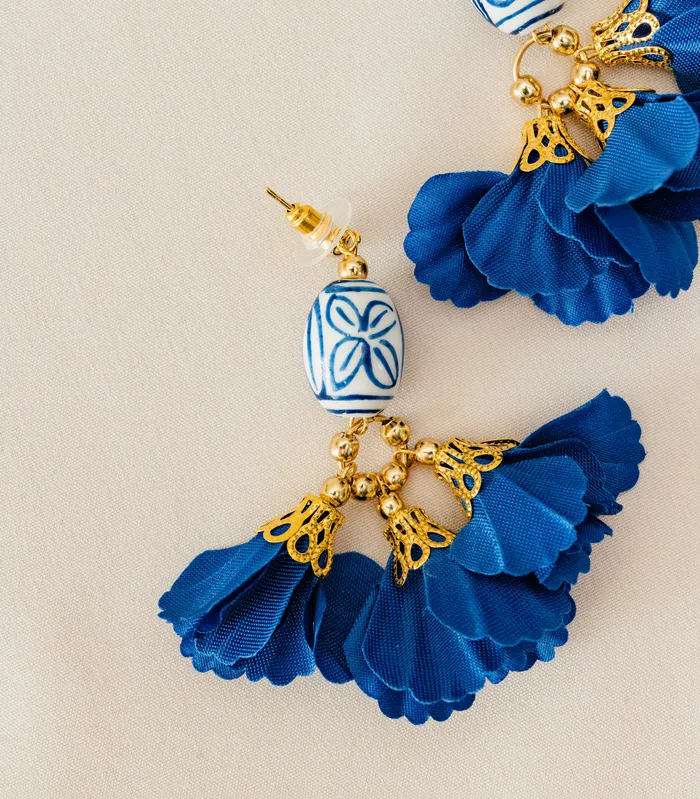 Earrings Porcelana Bloom Drops Arete
