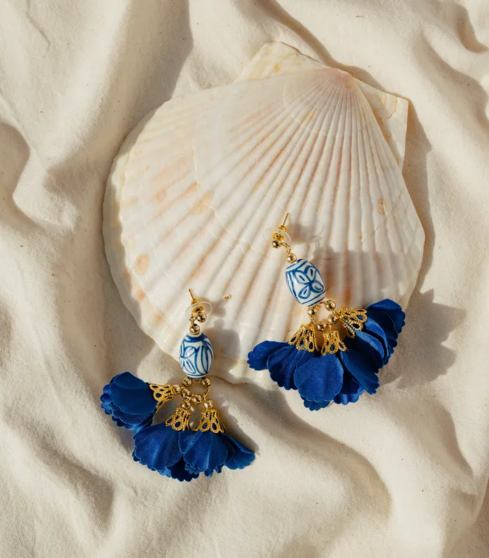 Earrings Porcelana Bloom Drops Arete