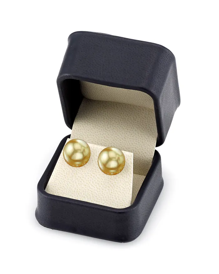Earrings spt Golden South Sea Pearl Stud Earrings 130140mm