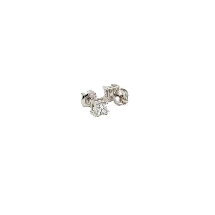 Earrings STORE 5a PreOwned Princess Cut Diamond Screwback Stud Earrings