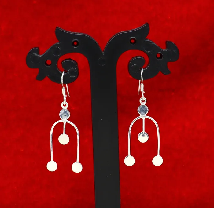 Earrings TRIBAL ORNAMENTS 925 sterling silver customized unique design drop dangle hoop earring 925 stamped earring best gifting party fashionable jewelry ear648 Earrings TRIBAL ORNAMENTS 925 sterling silver customized unique design drop dangle hoop earring 925 stamped earring best gifting party fashionable jewelry ear648