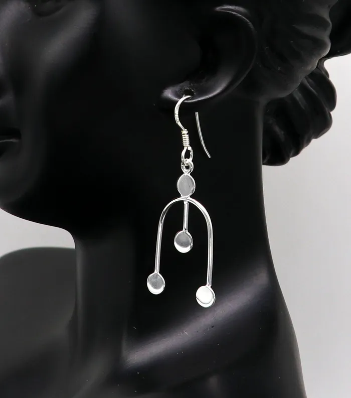 Earrings TRIBAL ORNAMENTS 925 sterling silver customized unique design drop dangle hoop earring 925 stamped earring best gifting party fashionable jewelry ear648 Earrings TRIBAL ORNAMENTS 925 sterling silver customized unique design drop dangle hoop earring 925 stamped earring best gifting party fashionable jewelry ear648