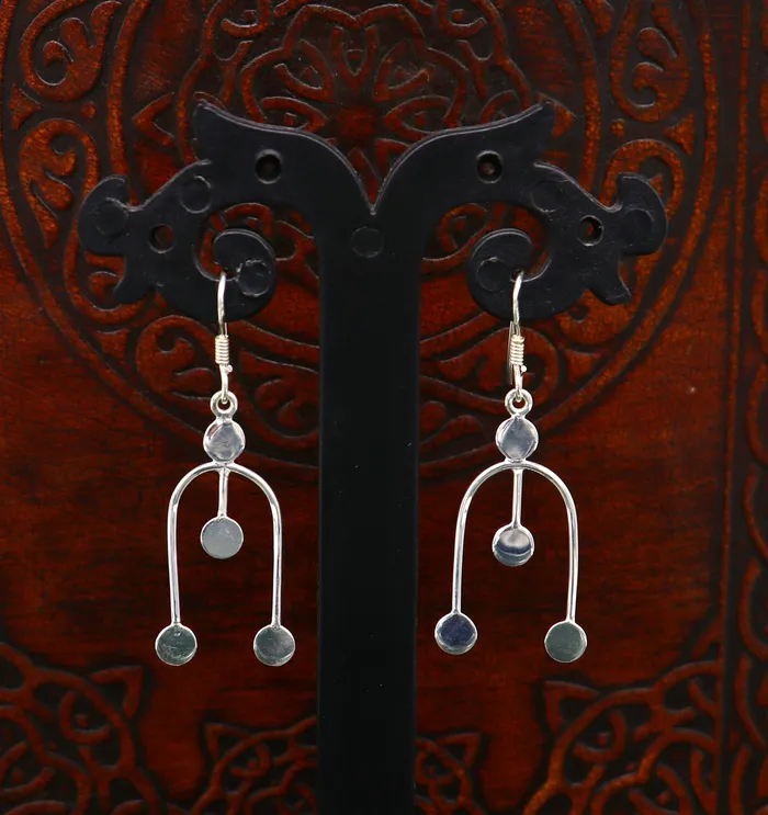 Earrings TRIBAL ORNAMENTS 925 sterling silver customized unique design drop dangle hoop earring 925 stamped earring best gifting party fashionable jewelry ear648 Earrings TRIBAL ORNAMENTS 925 sterling silver customized unique design drop dangle hoop earring 925 stamped earring best gifting party fashionable jewelry ear648