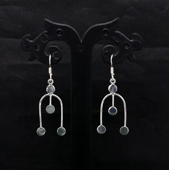 Earrings TRIBAL ORNAMENTS 925 sterling silver customized unique design drop dangle hoop earring 925 stamped earring best gifting party fashionable jewelry ear648 Earrings TRIBAL ORNAMENTS 925 sterling silver customized unique design drop dangle hoop earring 925 stamped earring best gifting party fashionable jewelry ear648