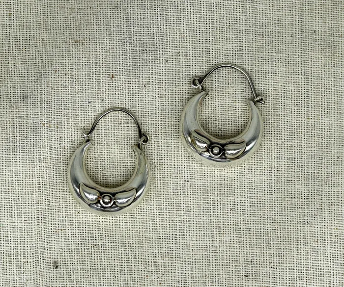 Earrings TRIBAL ORNAMENTS Handmade 925 sterling silver jewelry fabulous vintage stylish customized hoops earrings bali tribal ethnic personalized jewelry ske17