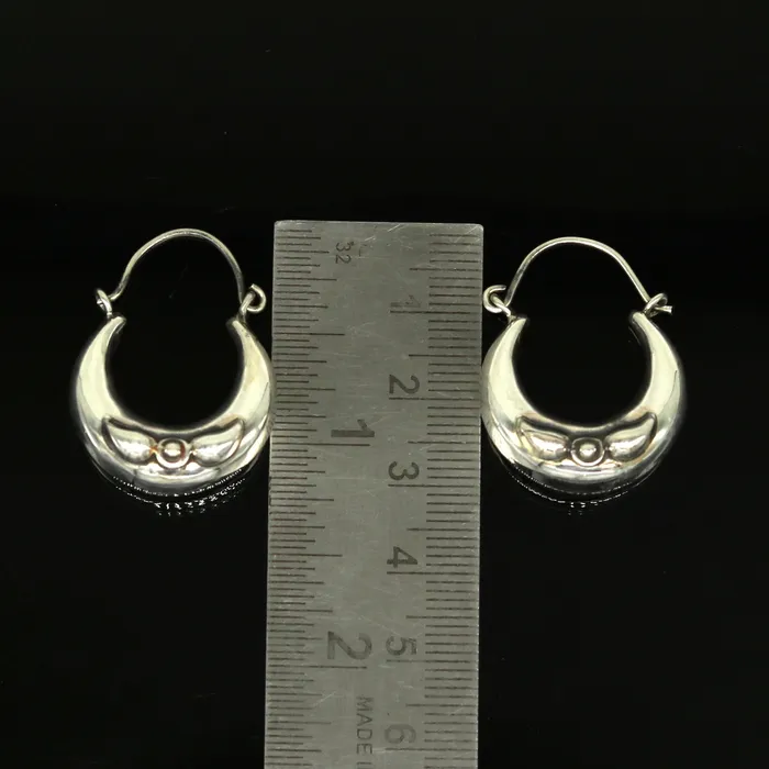 Earrings TRIBAL ORNAMENTS Handmade 925 sterling silver jewelry fabulous vintage stylish customized hoops earrings bali tribal ethnic personalized jewelry ske17