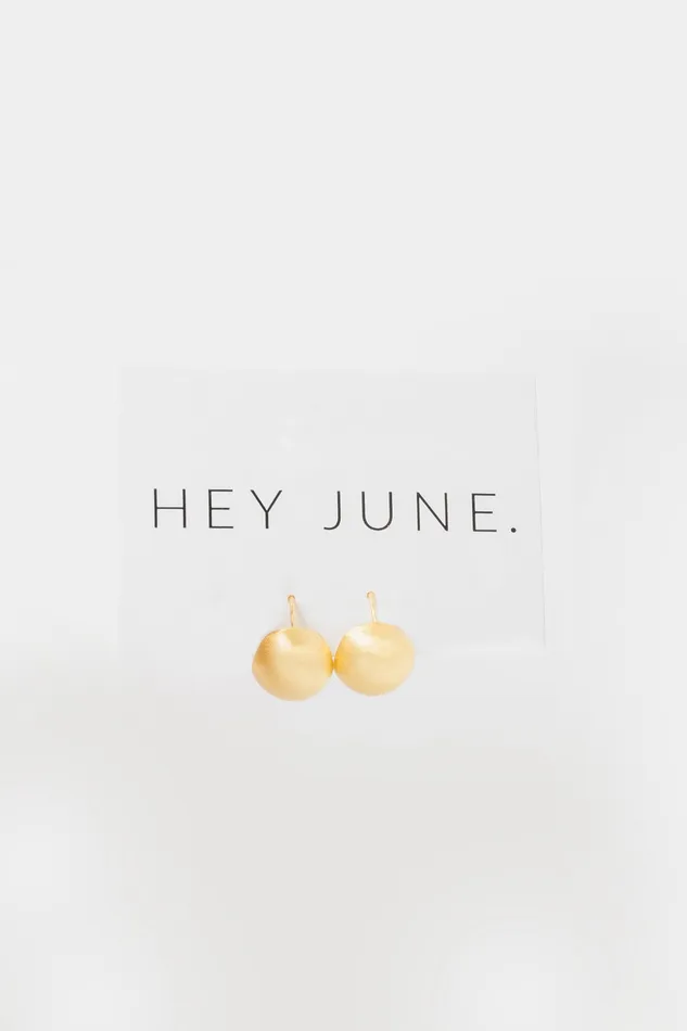 Earrings WANTME Brushed Globe Huggies