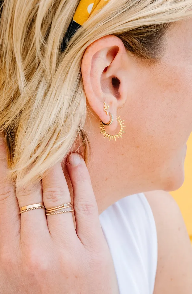 Earrings WANTME Sun Huggies