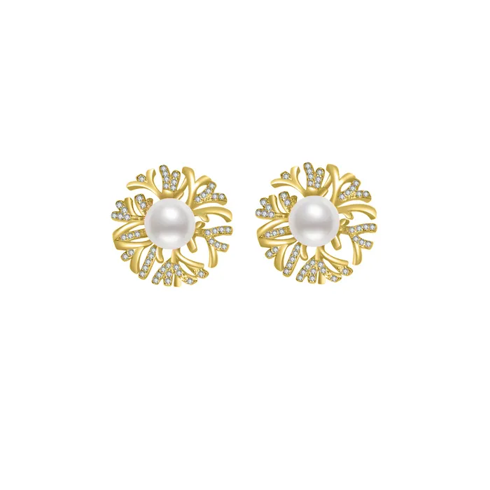 Elegant Freshwater Pearl Earrings WE00281 GARDENS Pearly Lustre Earrings