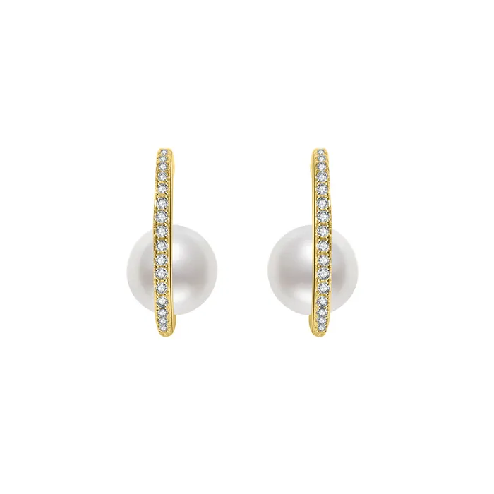 Elegant Freshwater Pearl Earrings WE00664 Pearly Lustre Earrings