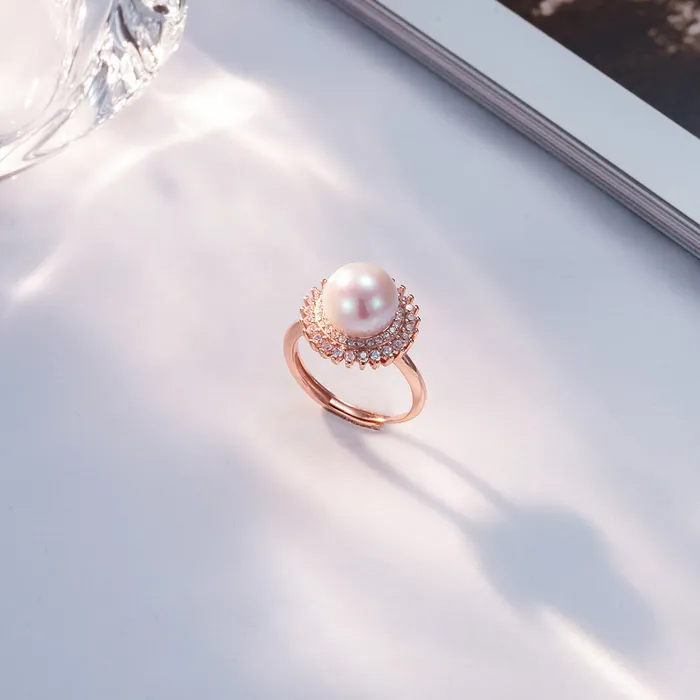 Elegant Freshwater Pearl Ring WR00138 Pearly Lustre Rings