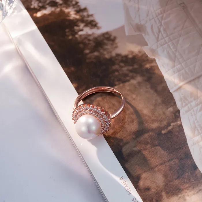 Elegant Freshwater Pearl Ring WR00138 Pearly Lustre Rings
