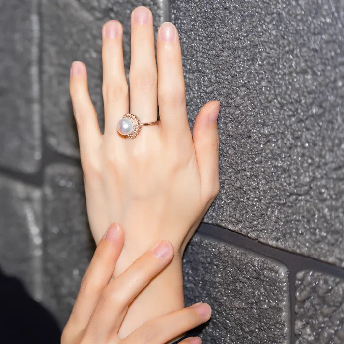 Elegant Freshwater Pearl Ring WR00138 Pearly Lustre Rings