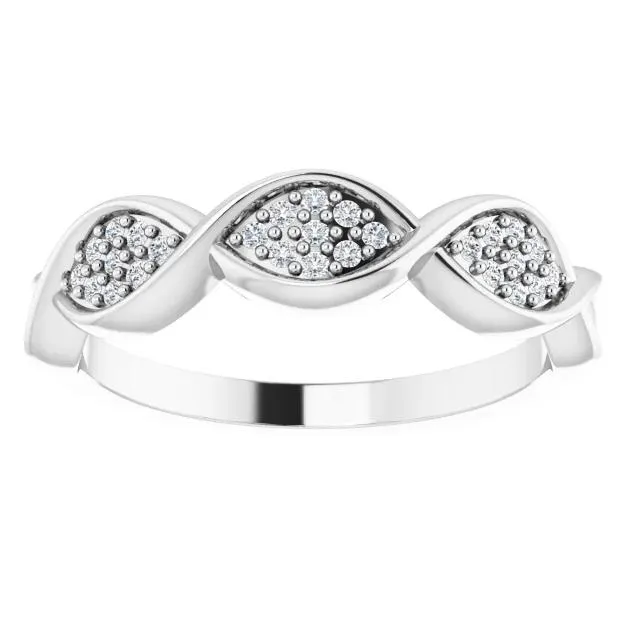 Fabianna 110 Moissanite or Diamond Anniversary Band Fire Brilliance Rings