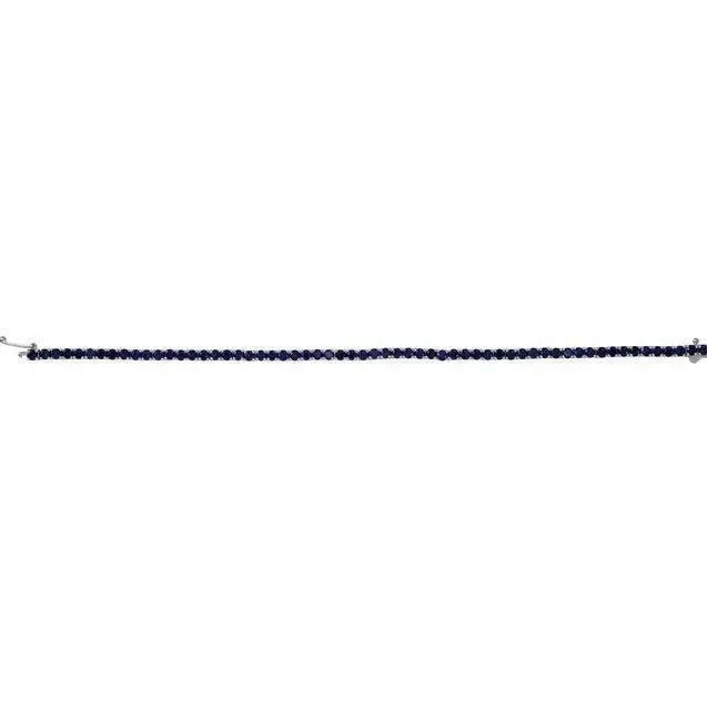 Fire Brilliance Bracelets LabGrown Colored Gemstone Line 725 14K White Gold Bracelet