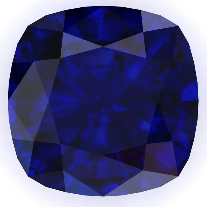 Fire Brilliance FAB LabGrown Cushion Blue Sapphire Stone Size Rings