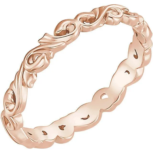 Fire Brilliance Matthew SculpturalInspired Scroll Design Band Rings