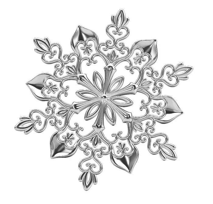 Fire Brilliance Necklaces Sterling Silver Snowflake Christmas Ornament