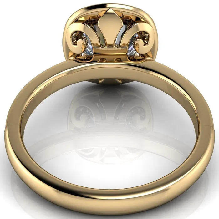 Fire Brilliance Rings Juliana Round Center Stone Halo and Half Eternity Ring