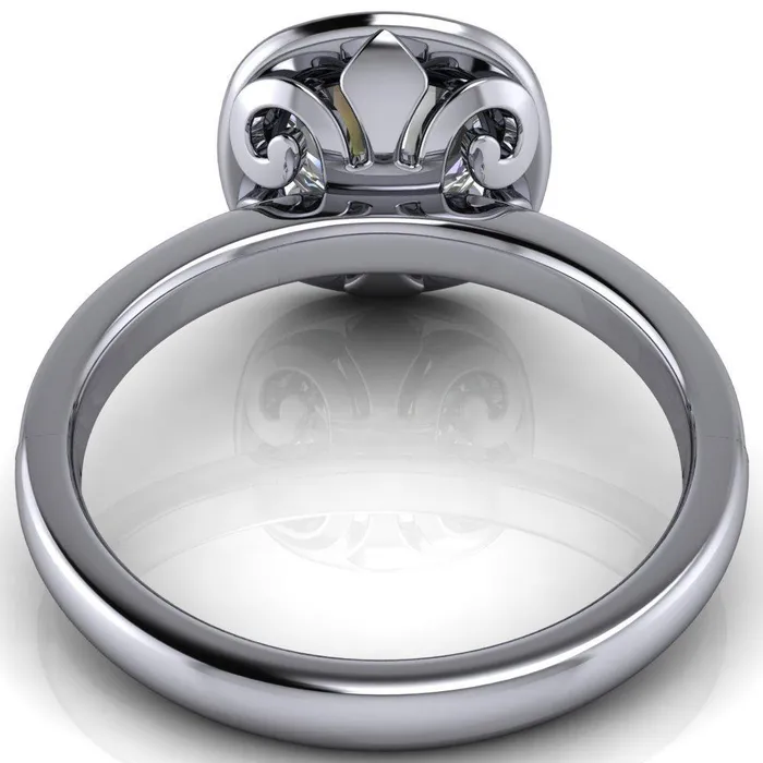 Fire Brilliance Rings Juliana Round Center Stone Halo and Half Eternity Ring
