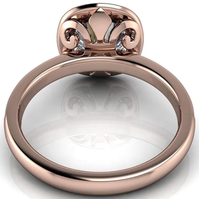 Fire Brilliance Rings Juliana Round Center Stone Halo and Half Eternity Ring