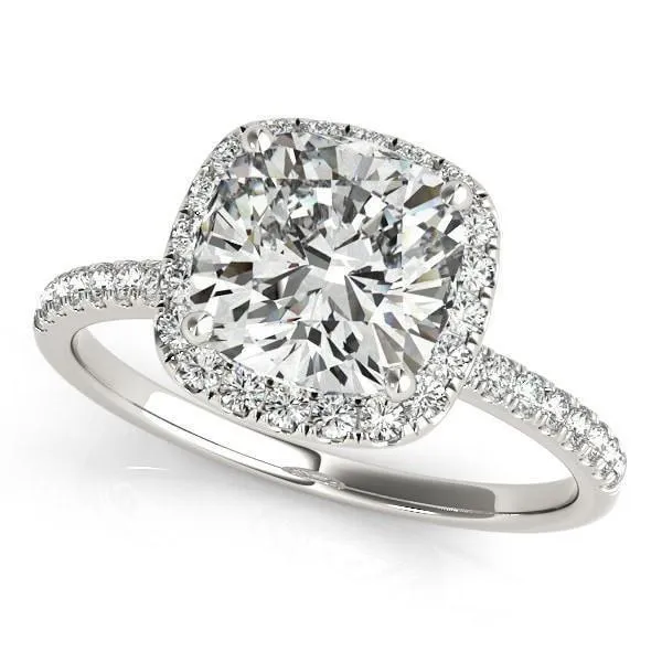 Fire Brilliance Rings Mattie Cushion Moissanite Diamond Halo Micro Pave Engagement Ring Fire Brilliance Rings Mattie Cushion Moissanite Diamond Halo Micro Pave Engagement Ring