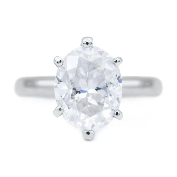 Fire Brilliance Rings Oval First Crush FAB Moissanite 6 Prongs FANCY Solitaire Ring Fire Brilliance Rings Oval First Crush FAB Moissanite 6 Prongs FANCY Solitaire Ring