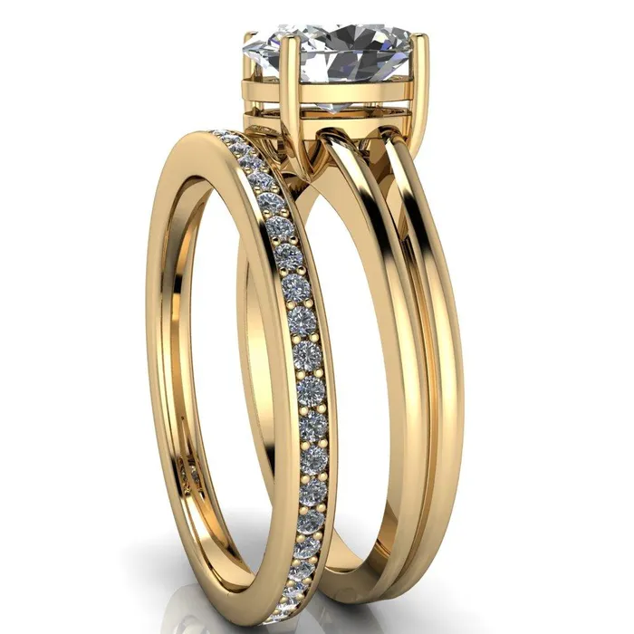 Fire Brilliance Rings Pantetiere Oval Center Stone Split Shank 4 Prong Ring