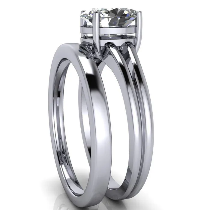 Fire Brilliance Rings Pantetiere Oval Center Stone Split Shank 4 Prong Ring