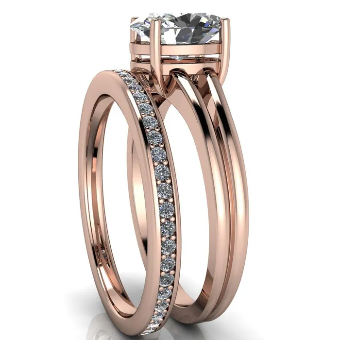 Fire Brilliance Rings Pantetiere Oval Center Stone Split Shank 4 Prong Ring