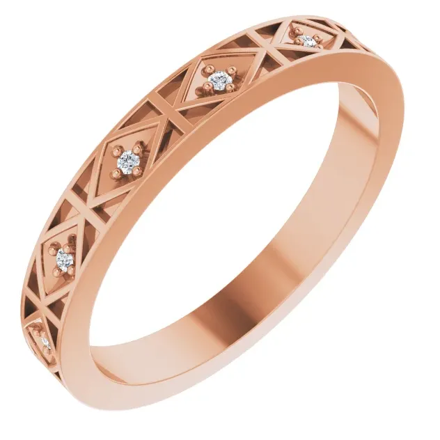 Fire Brilliance Rings Prestine Moissanite or Diamond Full Eternity Modern Art Deco 005 CTW Band