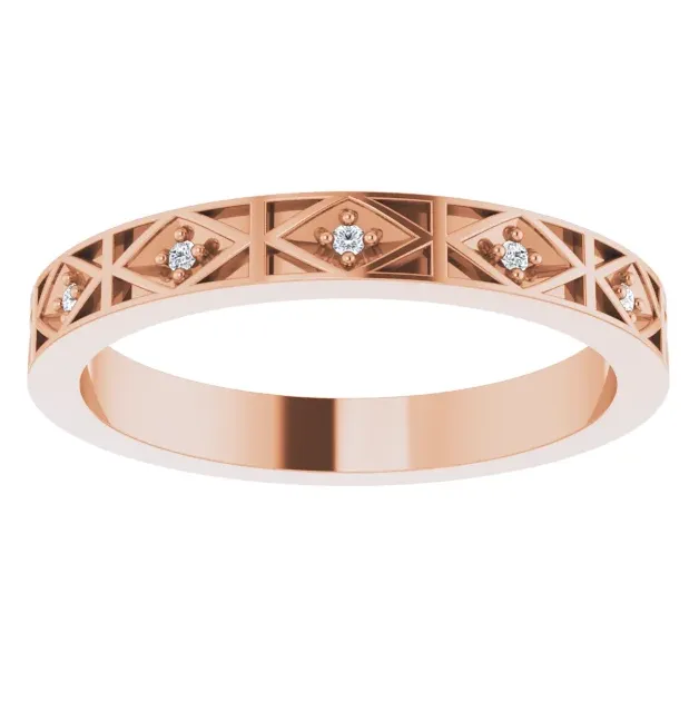 Fire Brilliance Rings Prestine Moissanite or Diamond Full Eternity Modern Art Deco 005 CTW Band
