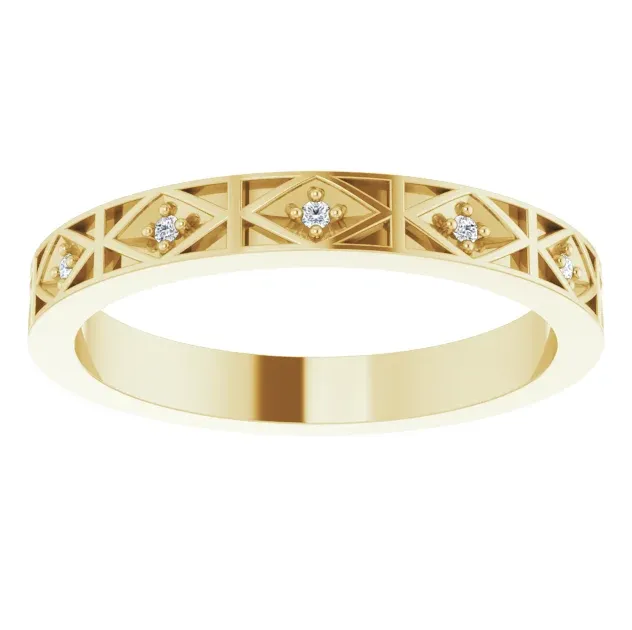 Fire Brilliance Rings Prestine Moissanite or Diamond Full Eternity Modern Art Deco 005 CTW Band